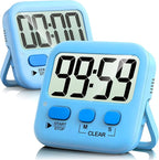 Antonki 2 Pack Digital Timer for Kids, Magnetic Countdown Kitchen Timers for Cooking, Egg, Classroom, Teacher, Exercise, Study, Oven - Battery Included