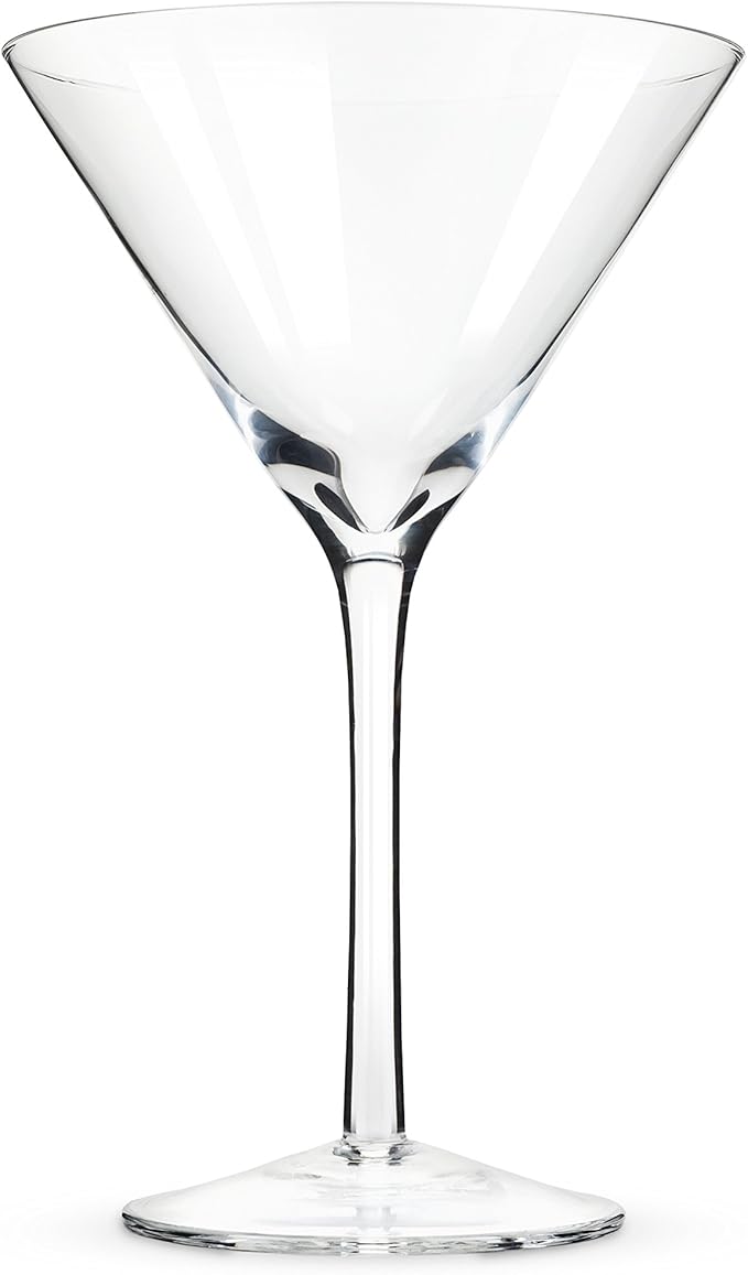 True Manhattan Martini Glass, Crystal Cocktail Coupes, Clear Glass, Cocktail glass set, Dishwasher Safe, Holds 12 oz., Set of 4