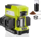 Taingwei Cordless Coffee Maker for Ryobi 18V Battery, Portable Drip Coffee Maker with Electric Coffee Grinder for RV, Camping, Travel, Car, Hiking (Battery Not Included)