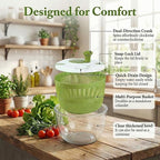 5QT Large Salad Spinner, Detachable Fruit & Vegetable Washer Dryer with Colander, Easy-Clean Lettuce Spinner for Kitchen, Dishwasher-Friendly Vegetable Dryer Basket
