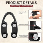 3 PCS Wine Foil Cutter – Magnetic Wine Bottle Opener with 4 Stainless Steel Blades, Ergonomic & Effortless Squeeze-and-Twist, Durable & Easy to Store – Gift for Wine Lovers, Black