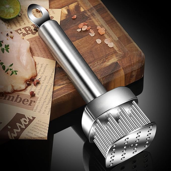 Professional Meat Tenderizer with T316 Stainless Steel Sharp Needle Blade Heavy Duty Cooking Tool for Tenderizing Beef Turkey Chicken Steak Veal Pork Fish