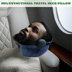 1/2PCS Travel Pillow Stuffable with Clothes As Carry-On Luggage Fits Up to 3 Days of Travel Essentials, Multifunctional U-Shaped Pillowcase for Business, Trip, Outdoor (1PCS-Brown)