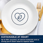 Corelle Dinnerware Set, 12-Piece, Linen Weave, Tempered Glass, Dinner Plates, Side Plates & Bowls, 3X More Durable, Half The Space & Weight of Ceramic, 1146908