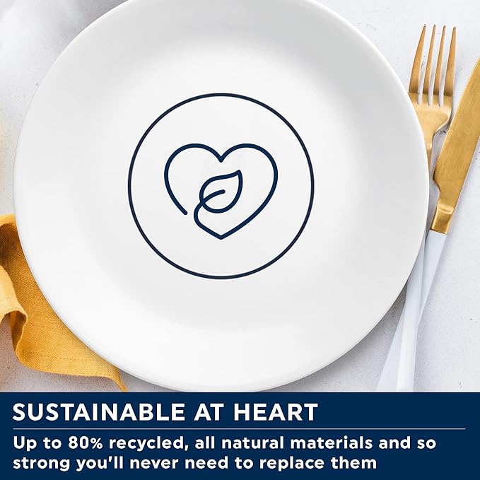 Corelle Dinnerware Set (Set of 4 Bowls, Country Cottage) Set for 4 | Includes 4 x Cereal/Soup Bowls