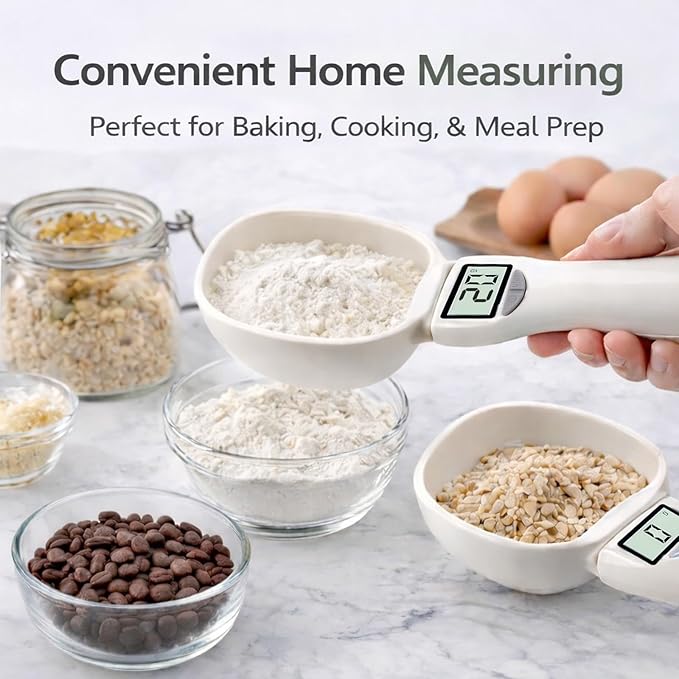 Digital Measuring Spoon - 800g/1g High Precision Kitchen Electronic Food Scale & Cup, Grams Ounces Conversion, Nutritional Calculator for Cooking & Baking, Portable Weighing Tool