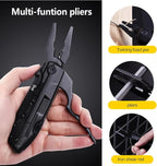 14 in 1 Multitool Pocket Knife for Men, Christmas Stocking Stuffers Gifts for Dad, Husband, Tactical Multi Tool screwdriver set with Nylon Sheath for Survival, Camping