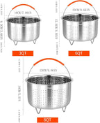 Steamer Basket for Instant Pot, Stainless Steel Vegetable Steamer Basket Insert for Pots
