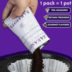 Coffee Packets – Dark Roast Ground | 1.5oz Pre-Measured Packs for 8–12 Cup Drip Makers | European French Roast, Low Acid Mold-Free Singles | 42-Count Packs