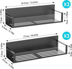 HuggieGems 6 Pack Magnetic Spice Storage Rack Organizer for Refrigerator and Oven, Clear Fridge Organizers and Storage
