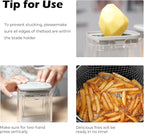 Potato Slicer French Fry Cutter with Container Manual Vegetable Chopper with 1 Blade Potato Cutter for Fries Apple Slicer & Onion Dicer