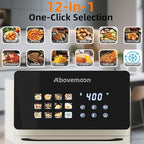 10L Large Xl Pro Air Fryer Oven With Grill Combo For Kitchen Countertop Use,12 in 1 Smart Convection Ovens,AirFryer With Glass View Window,Nonstick Basket,Fryer Liners,Removable Door-White