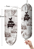 Hglian Grocery Plastic Bag Holder,Cow Rooster Plastic Bags Organizer,Garbage Shopping Trash Bags Storage for Kitchen,Farmhouse Home Decor,Gifts for Women Mom Grandma