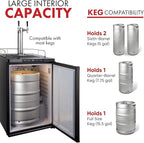 Kegco HBK309S-2 Home Brew Keg Dispenser, Stainless Steel, 2 Tap