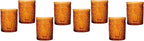 Godinger Old Fashioned Whiskey Glasses, Drinking Glasses, Vintage Decor, Glass Cups, Water Glasses, Cocktail Glasses - Jax Collection, 12oz, Orange, Set of 4 (Pack of 2)