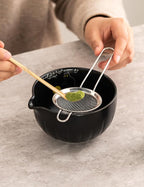 TANG PIN Premium Matcha Set - Traditional Japanese Matcha Making Kit with Spout Bowl (Chawan), Bamboo Whisk (Chasen) & Holder Stand - Complete Matcha Maker Starter Tools for Matcha Tea & Latt (Cat)