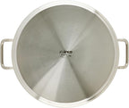 Winco Commercial-Grade Stainless Steel Brazier with Lid, 15 Quart