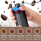 Manual Coffee Grinder, 40 Levels External Adjustment, Portable Hand Coffee Bean Mill, Ceramic Burr Coffee Grinder