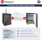 Kegco K309X-1 Keg Dispenser, 1 Faucet, Black Stainless Steel