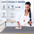 StepRite 4/5 Inch Thick Kitchen Mat Anti Fatigue Mat Kitchen Rugs Kitchen Decor Non-Slip, Stain & Water Resistant, Kitchen Mats Desk Mat for Kitchen, Office, Workshop, Grey, 17'' x 47''