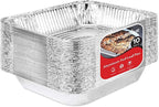 Stock Your Home Aluminum Pans 9x13 Disposable Foil Pans (10 Pack) - Half Size Steam Table Deep Aluminum Trays - Tin Foil Disposable Pans Great for Cooking, Heating, Storing, Prepping Food