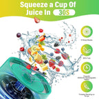 Portable Blender, 360W Personal Blender for Shakes and Smoothies for Kitchen, 24 Oz BPA Free Traveling Juicer Cup and Lid with 6 Blades, Self Cleaning Portable Juicer for Kitchen/Travel/Gym, Green