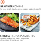 Air Fryer Oven 1800W, 12.7QT Capacity, Touchscreen Panel, Automatic Shut-Off, Toaster + Airfryer – Black & Stainless Steel – Mondial
