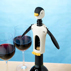 True Zoo Kingsley the Penguin Corkscrew Wine Opener, Winged Design with Easy Grip Soft Touch Wings, Stainless Steel and Plastic with Sharp Screw for Wine Bottles, Home Bar, Kitchen, Novelty Gifts