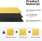 HotLive Dish Drying Mat for Kitchen Counter, Heat Resistant Drainer Mats with Non-slip Rubber Backed, Hide Stain Kitchen Super Absorbent Draining Mat, Easy to Clean Dish Rack Pad, Yellow 16"x18"