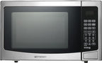 Emerson 1.2 Cu. Ft. Microwave Oven with Inverter, Timer & LED Display, 1000W, 10 Power Levels, 8 Pre-Programmed Settings, Removable Glass Turntable with Child Safe Lock, MWI1212SS, Stainless Steel
