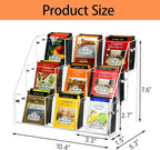 Tea Bag Organizer Holder, Acrylic Tea Packets Storage Box Container Display Stand Rack for Counter Cabinet Countertop Kitchen Office, 3 Tier