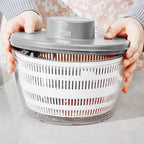 Vegetables Washer Dryer,4L Large Capacity Fruit Vegetable Strainer Spinner,USB Electric Salad Lettuce Spinner,Automatic Compact Salad Cleaner and Dryer for Home Kitchen(White)