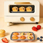 Silicone Muffin Pans for Baking with Metal Frame, 6-Cup Silicone Muffin Pan, Non-BPA Nonstick Coating, Easy Release & Clean, Oven & Dishwasher Safe, Versatile for Baking, Custards & Cupcakes(Pink)