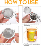 Set of 2 Tea Infuser for Loose Leaf Tea with Butterfly and Flower Charms - Stainless Steel Tea Strainers by TeaSanavie