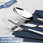 Yoehka 40 Piece Silverware Set for 8, Stainless Steel Flatware Set, Include Spoons/Forks/Knives, Mirror Polished Cutlery Set for Home Restaurant Hotel, Dishwasher Safe