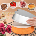 8 Inch Heart Shaped Cake Pans with 50 Pieces Parchment Paper,Set of 2 Non-stick Aluminum Heart Cake Pans Baking Tins for Birthday Wedding