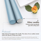 New Burning Formula Unscented Dripless 12-Inch Taper Candles Set of 12 - Baby Blue, for Wedding, Dinner - Smokeless, Long Burning - Hand Poured, Colored Tall Candlesticks - Azul Bebé