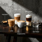 Kndko Automatic Espresso Machine, 20 Bar Coffee Maker with Grinder and Milk Frother Steam Wand, All-in-One Grind and Brew Coffee Maker, Auto Self-Cleaning, Cappuccino & Barista-Style