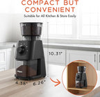 Ollygrin Coffee Grinder Electric, Conical Burr Coffee Bean Grinder with 30 Grind Settings