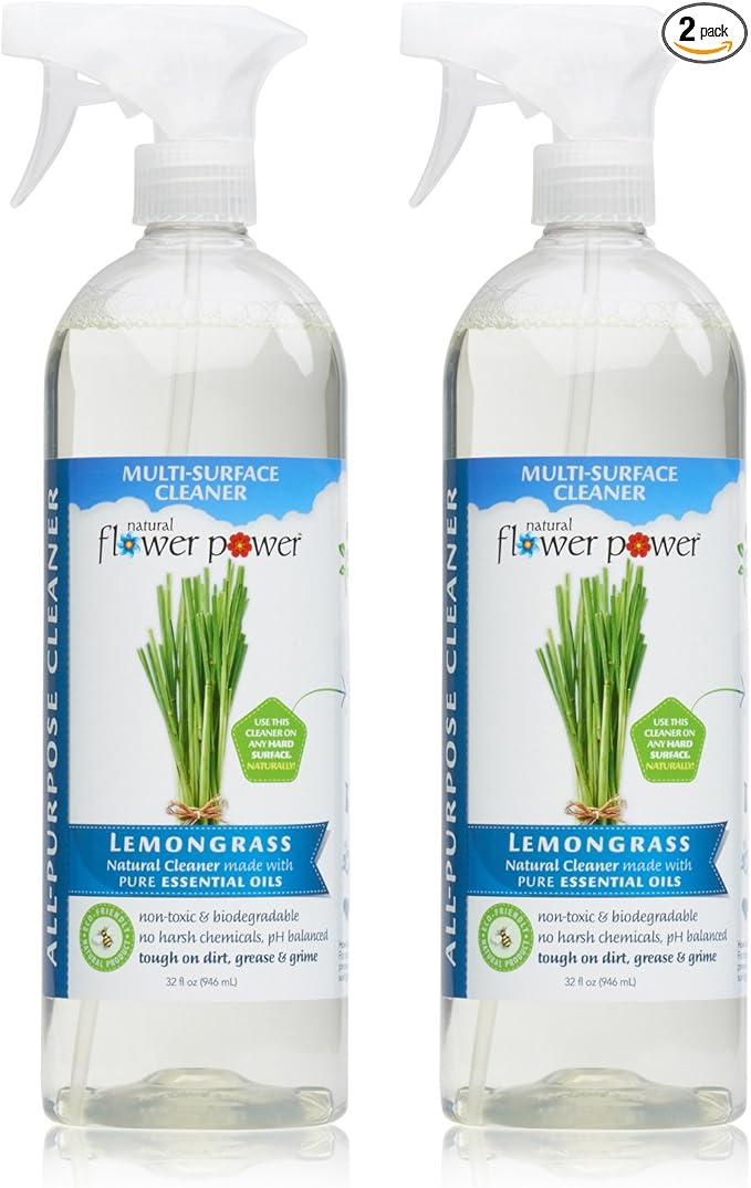 All-Purpose Cleaner Concentrate - Makes 32 Fl Oz Just Add Water - Multi-Surface Cleaning Spray, Non-Toxic, No Harsh Fumes or Chemicals, Child & Pet Safe - Lemongrass