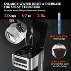 Taylor Swoden Programmable Coffee Makers 12 Cup, Hot and Iced Coffee Maker, 4 Brew Strength, LED Display, 24H Timer, Keep Warm&Auto Shutoff- Drip Coffee Machine for Home/Office, Black &Stainless Steel