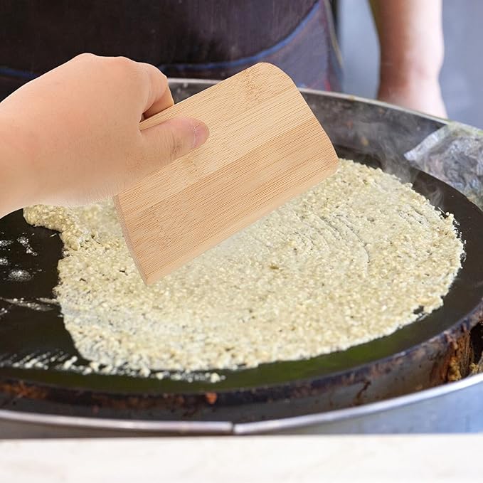 Zerodeko 4pcs Pancake Scraper Clean Crepe Spatulas Lightweight Cooking Tools for Home Kitchen and Outdoor Picnics