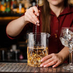 Cocktail Mixing Glass, 18.5oz Crystal Mixing Glass, Thick Bottom Bar Stiring Glasses, Bartender Mixing Jug for Manhattan, Martini, Whiskey