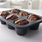 Stainless Steel Popover Pans - 6-Cavity Non-Stick Tray Mold for Baking, Jumbo Size for Premium Homemade Cupcakes, Muffins, Cheesecakes, Breads - Professional Grade for Bakery Kitchen Oven