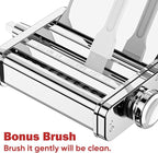 GVODE 3 in 1 Pasta Attachment for KitchenAid Stand Mixer, All Metal Pasta Maker KitchenAid Attachment, Pasta Sheet Roller, Spaghetti Cutter, Fettuccine Cutter Maker Accessories and Cleaning Brush