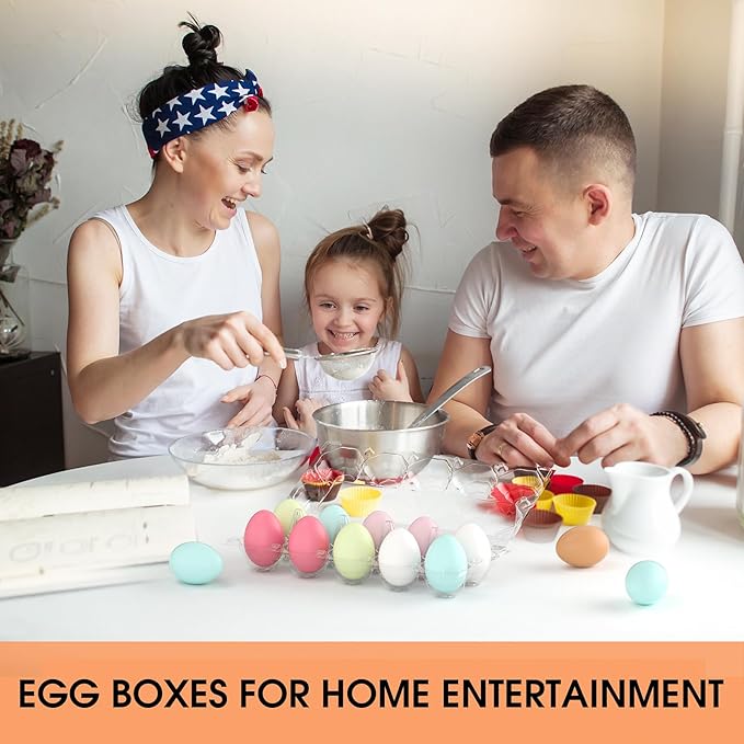 EVANCENT Egg Cartons Cheap Bulk 48 Pack, 1 Dozen Plastic Egg Carton for Refrigerator, Reusable Egg Container holders for Storing, Sharing, Selling, Clear Tray for Home Ranch Farm Market-2x6 Grids