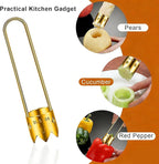 Red Bell Pepper Corer & Jalapeno Corer Tool, 304 Stainless Steel Vegetable Corer for Apple Tomato Pineapple, Ergonomic Non-Slip Handle Kitchen Gadgets, Seed Remover for Stuffed Peppers