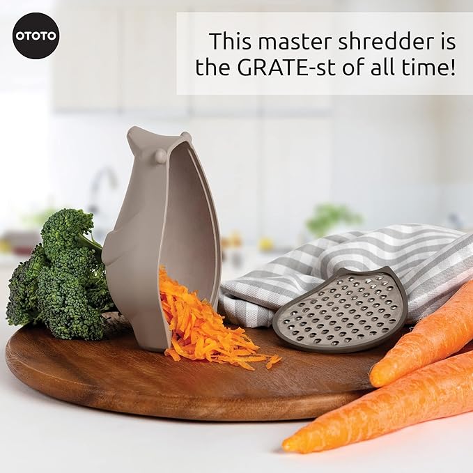 OTOTO Mushroom - Foldable Kitchen Funnel + Barry The Bear Box Cheese Grater (Bundle of 2)