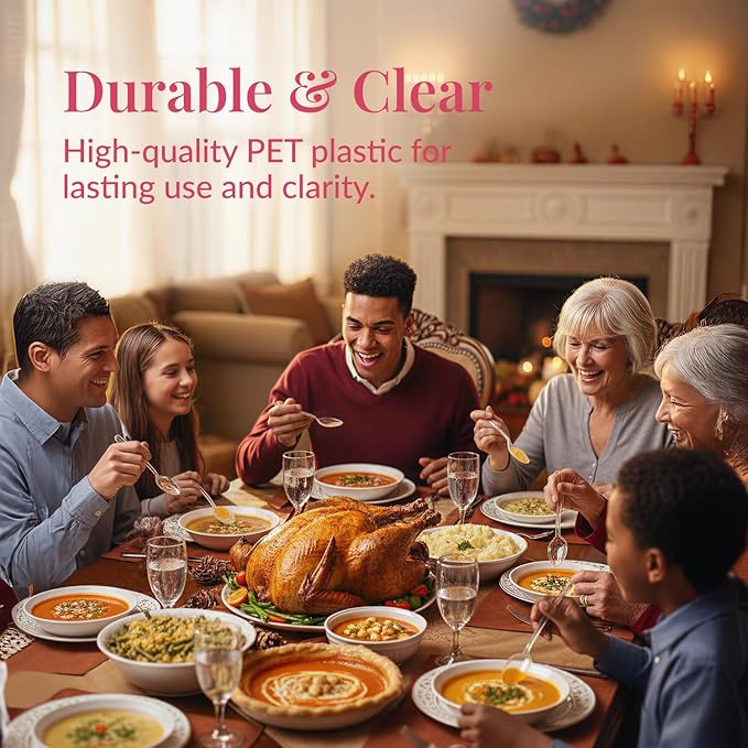 Prestee 300 Plastic Spoons Bulk - 6-Inch Heavy Duty Disposable Silverware and Plastic Utensils Set - Durable Clear Cutlery for Hot and Cold Food - Strong Spoon Flatware for Parties and Events
