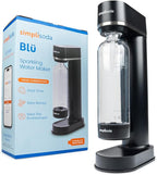 Simpli Soda BLÜ Sparkling Water Maker, Premium Soda Streaming Machine, Carbonated Water Machine and Soda Maker - Black (No CO2 Cylinder Included)